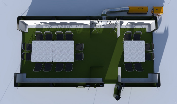 Пневмокаркасная палатка 8x4x2,7 НДБ
