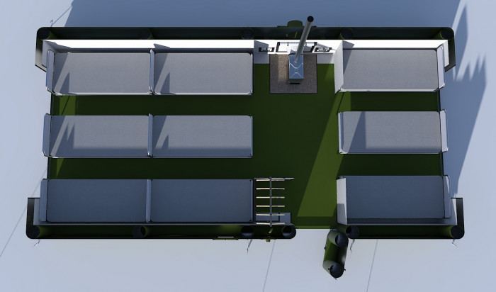Пневмокаркасная палатка 8x4x2,7 НДБ
