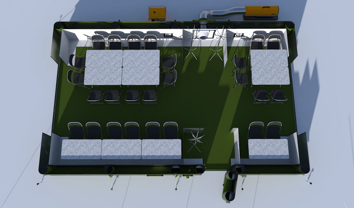 Пневмокаркасная палатка 8x5x3 НДБ