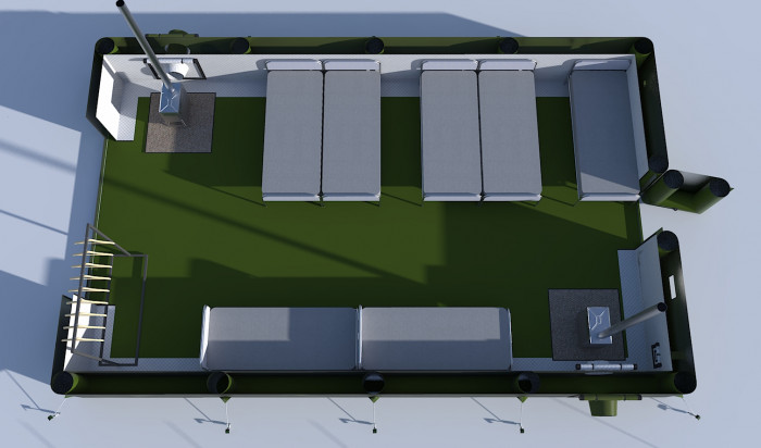 Пневмокаркасная палатка 8x5x3 НДТ