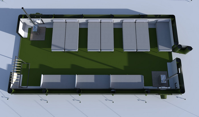 Пневмокаркасная палатка 10x5x3 НДТ