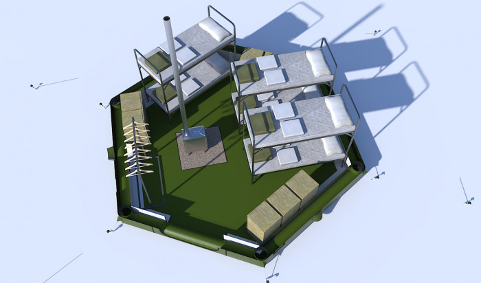 Надувная юрта 5x5,8x3,2м